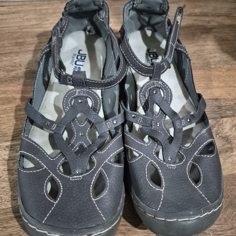 JBU by Jambu Sydney women's charcoal gray flats SIZE 10